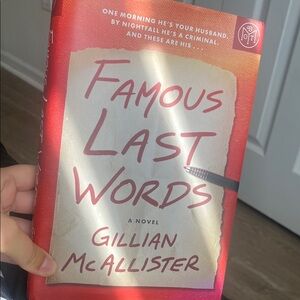 Famous Last Words by Gillian McAllister Hardcover